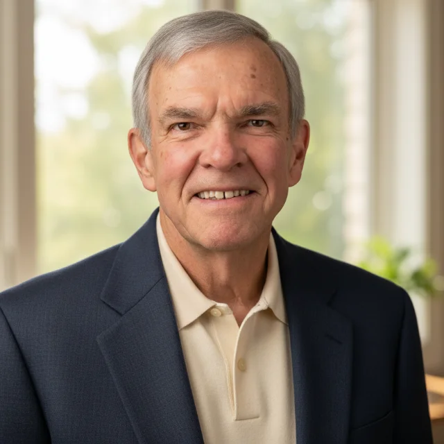 Warm toned headshot photo of Richard M Rollman Partner at Bosse Rollman PC
